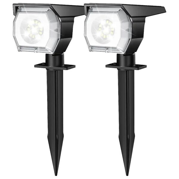 Efficient Solar Spot Lights with Auto-On and 3 Lighting Modes for Garden Decor