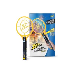 Electric Bug Zapper Racket with Lithium Battery and USB Charging Cable