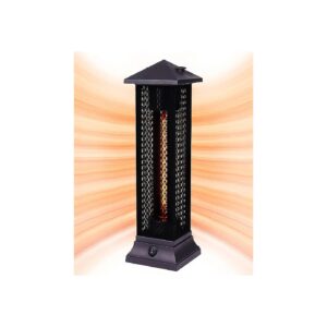 Electric Patio Heater with Silent Heating and Tip-Over Protection for Outdoor Use