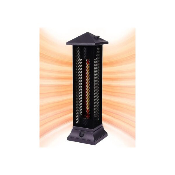 Electric Patio Heater with Silent Heating and Tip-Over Protection for Outdoor Use