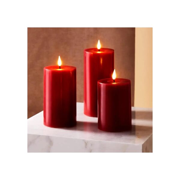 Elegant and Realistic Flameless Pillar Candles with Remote Control and Batteries Included