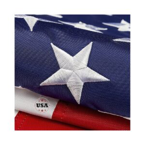 Embroidered Star American Flag 5x8 ft Heavy Duty Nylon for Outdoor Use