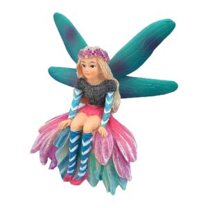 Enchanted Miniature Fairy Figurine for Outdoor Use in Fairy Gardens and Miniature Spaces