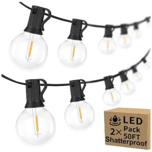 Energy-Efficient 100ft G40 LED Globe String Lights for Outdoor Parties