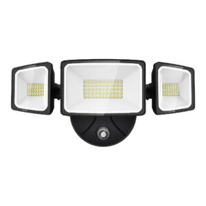 Energy-Efficient 60W LED Floodlight with Dusk Till Dawn Function and 3 Adjustable Heads