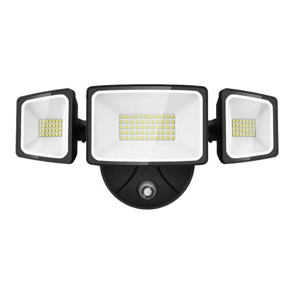 Energy-Efficient 60W LED Floodlight with Dusk Till Dawn Function and 3 Adjustable Heads