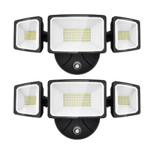 Energy-Efficient 60W Outdoor LED Flood Lights with 3 Adjustable Heads