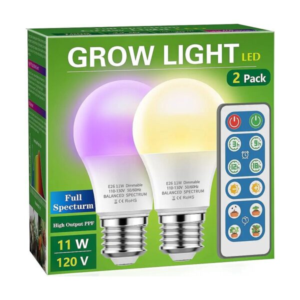 Energy-Efficient LED Grow Bulb with 11W, 100W Equivalent, and 25,000 Hours Lifespan