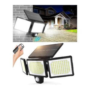 Energy-Efficient Solar Flood Light with 304 LED and Motion Sensor Technology