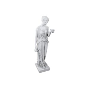 European Inspired Hebe of Youth Garden Statue in Antique Stone Finish