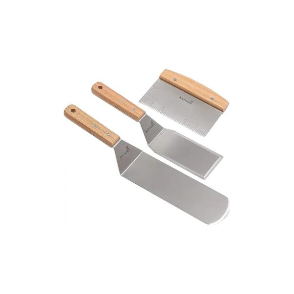 Excellent Stainless Steel Spatula and Griddle Scraper for Use with Cast Iron Griddle