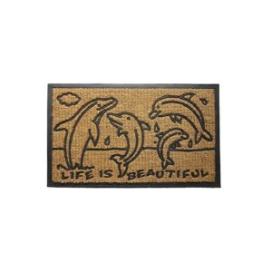 Exclusive Coir Doormat with Dolphin Family Design for Home Decor