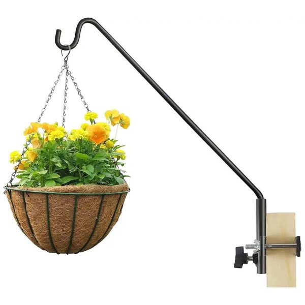 Extended Rail Hook Fence Deck Hook Heavy Duty Bird Feeder Hook for Hanging Furniture