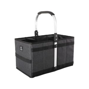 Extra Large 28L Foldable Picnic Basket with Aluminum Frame Black