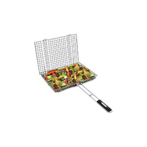 Extra Large Grill Basket for Fish Shrimp Veggie Grilling with Detachable Handle