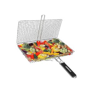 Extra Large Stainless Steel Grill Basket for Grilling Fish Vegetables Shrimp and More