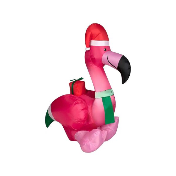 Fabric Christmas Ornament Flamingo Prop with Air Inflated Design