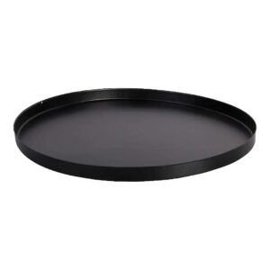 Fire Basket Base Plate Black Metal for Outdoor Garden Patio Decor