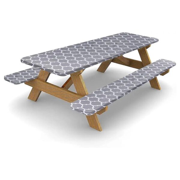 Fitted Tablecloth and Bench Covers for Picnic Tables in 72 x 30 in Size