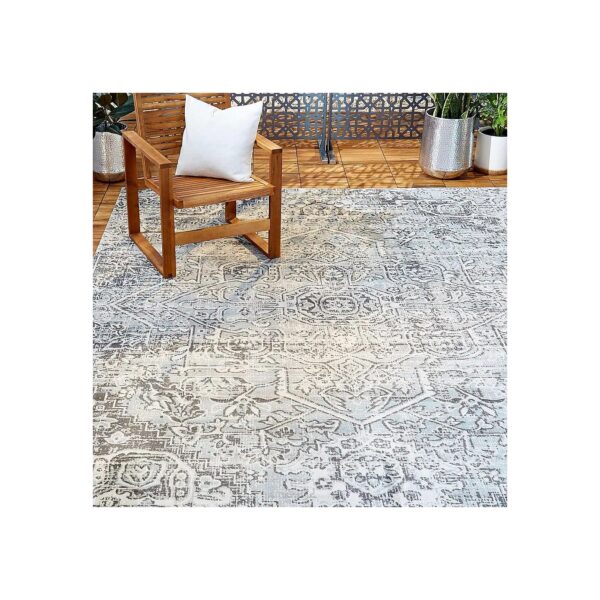 Flat-Weave Polypropylene Indoor/Outdoor Area Rug for Home Decor