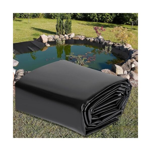 Flexible Pond Liner 10x15 Feet Easy Cutting LDPE for Ponds Streams Fountains