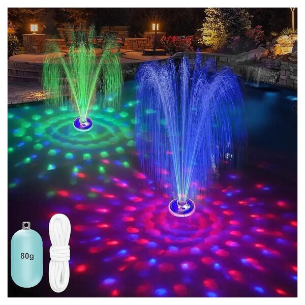 Floating Waterfall Fountain with LED Light Show for Inground Pool