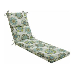 Floral Pattern Blue Green 5 x 21 Allodala Chaise Lounge Cushion with Fill