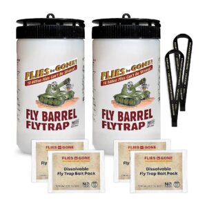 Fly Catcher Solution with Reusable Straps and Non-Toxic Attractant for Outdoor Use