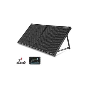 Foldable Solar Suitcase Kit with 100W Panel and 20A Charge Controller for Power Station