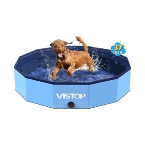 Foldable and Portable Pet Pool for Dogs Cats and Kids with Anti-Slip Textured Cover