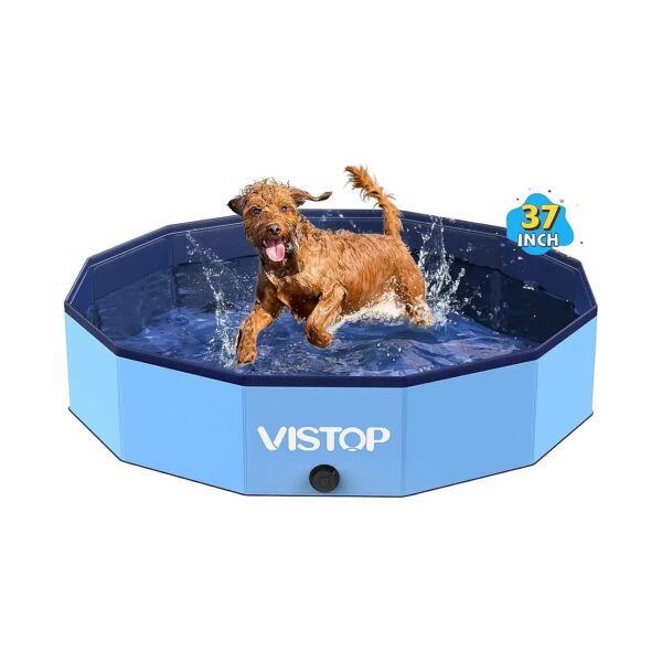 Foldable and Portable Pet Pool for Dogs Cats and Kids with Anti-Slip Textured Cover