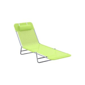 Folding Chaise Lounge Pool Chairs with Adjustable Back and Pillow