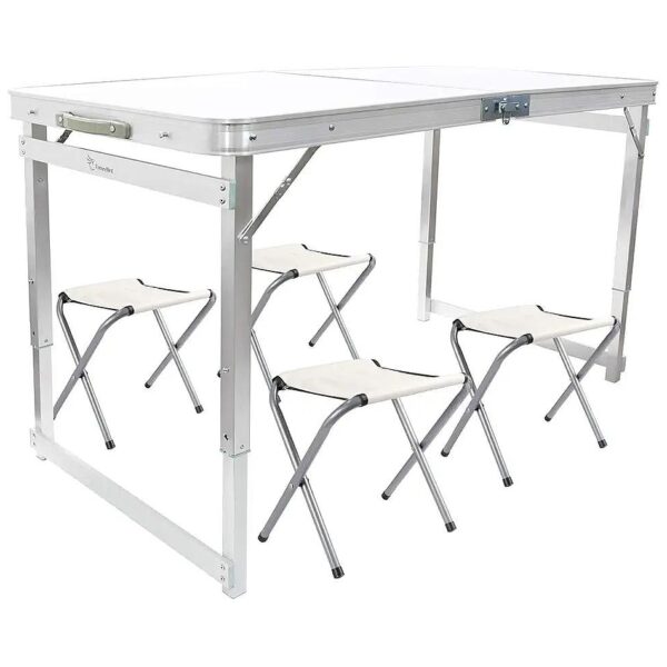 Folding Picnic Table with Oxford Stools for Family Gatherings and Outdoor Adventures