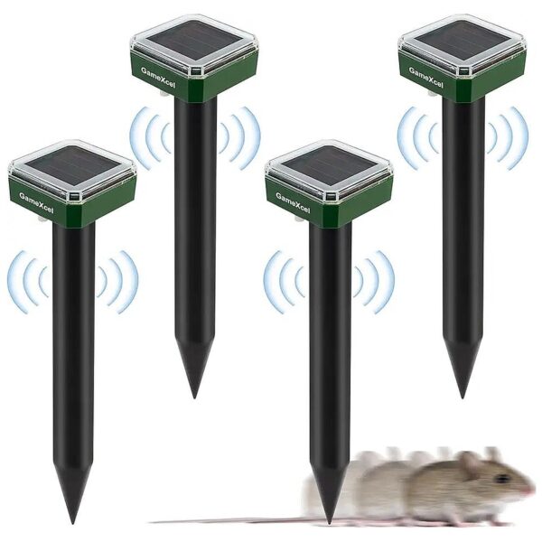 Free Silent Solar Mole Repeller 2-Pack for Gopher Mole Control System