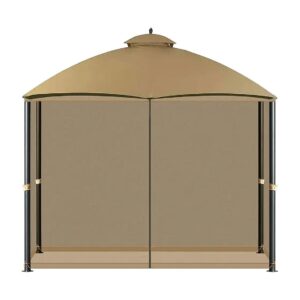 French Country-Style Gazebo Netting Replacement with 4-Panel Screen and Double Zippers