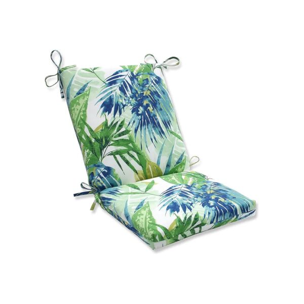 Fresh Floral Pattern Wilderness Collection Chair Cushion 5" x 18" - Blue/Green Soleil