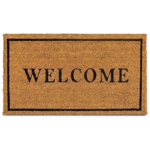 Friendly Coconut Coir Door Mat, 100% Coconut Coir Construction for Indoor and Outdoor Use