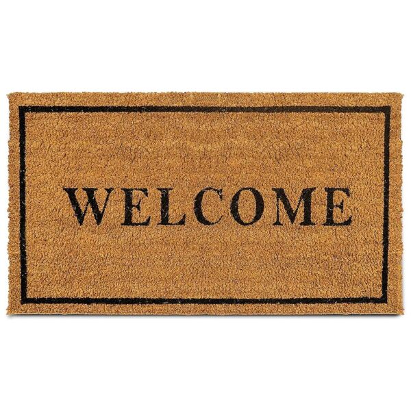 Friendly Coconut Coir Door Mat, 100% Coconut Coir Construction for Indoor and Outdoor Use