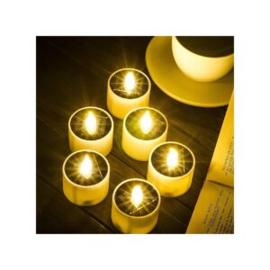 Friendly Solar Powered Tea Lights with LED Candle Effect