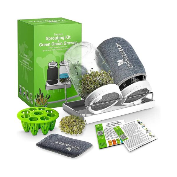 Friendly Sprouting Kit for Growing Alfalfa, Broccoli, and Other Fresh Greens