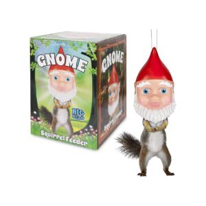 Friendly Squirrel Feeder Whimsical Gnome Cotton Hanging Mount