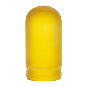 Frosted Yellow Glass Globe Replacement for Heavy Duty Industrial Fixtures