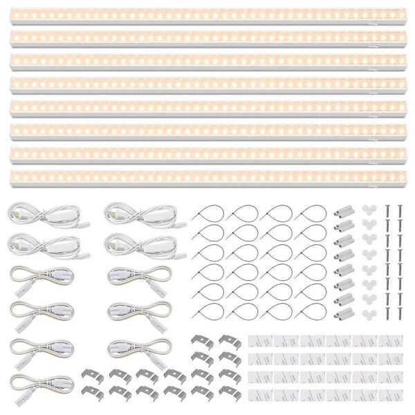 Full Spectrum 80W LED Grow Light Strips for Indoor Greenhouse and Plant Shelf