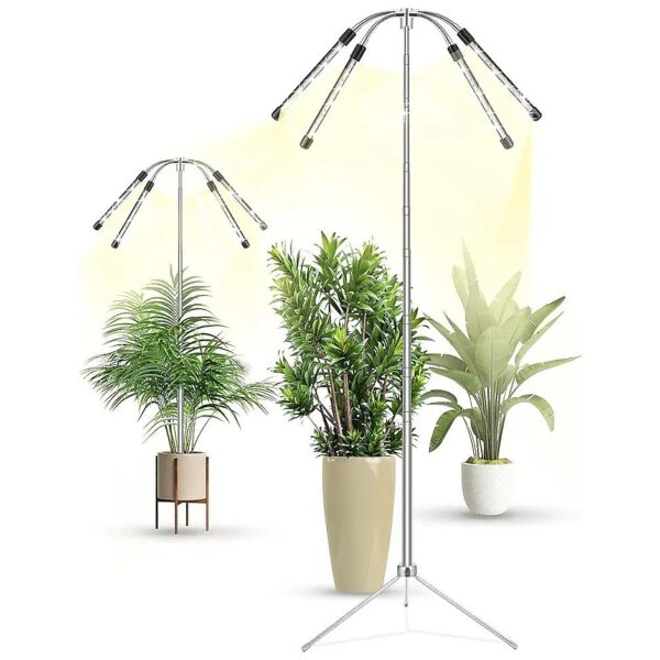 Full Spectrum Grow Lighting System With Adjustable Tripod Stand For Indoor Plants