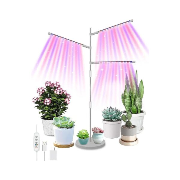 Full Spectrum LED Grow Light for Plants with 3 Spectral Modes and 10 Brightness Levels