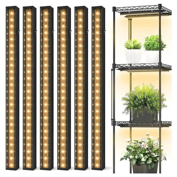 Full Spectrum Led Grow Light Strips for Indoor Plants with ON/Off Switch and 6-Pack