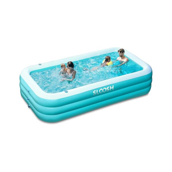 Full-Sized Inflatable Swimming Pool with Seats for Large Families and Backyard Gatherings