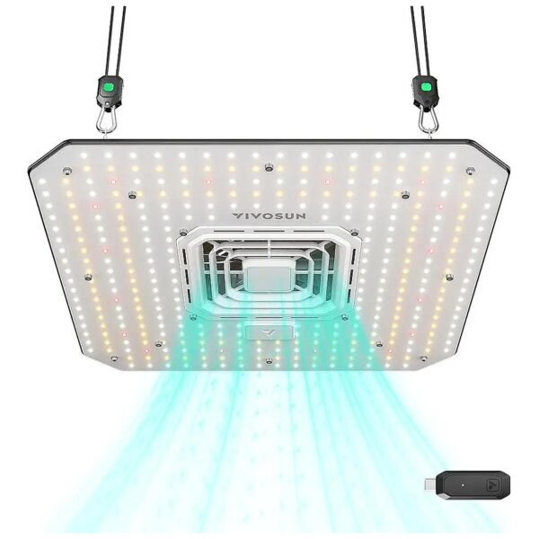 Full-Spectrum LED Grow Light with Circulatory Fan for Optimal Plant Growth Coverage