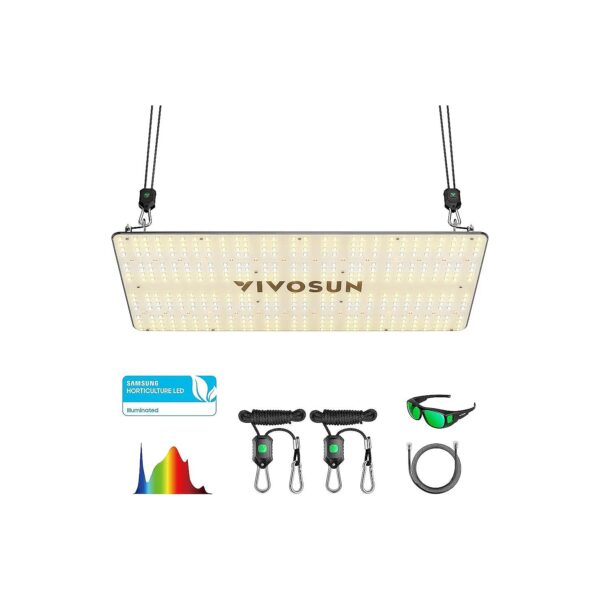 Full-Spectrum LED Grow Light with Samsung LM301 Diodes for Plant Growth at Various Stages