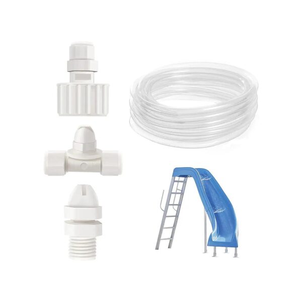 Fun and Wet Slide Experience with Inground Pool Slide Water Sprayer Kit